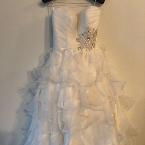 Beautiful white wedding gown